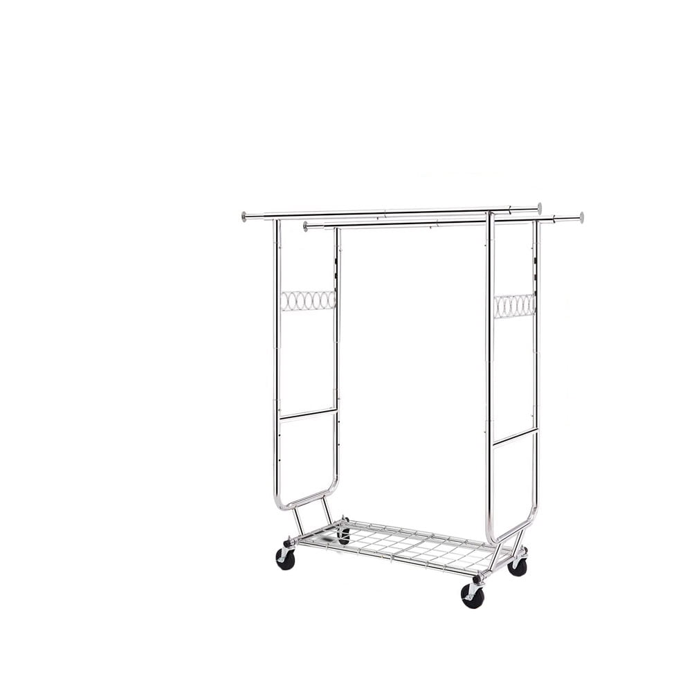 Clothing Garment Rack, 600 lbs Rolling Closet Rack with Shelves, Heavy