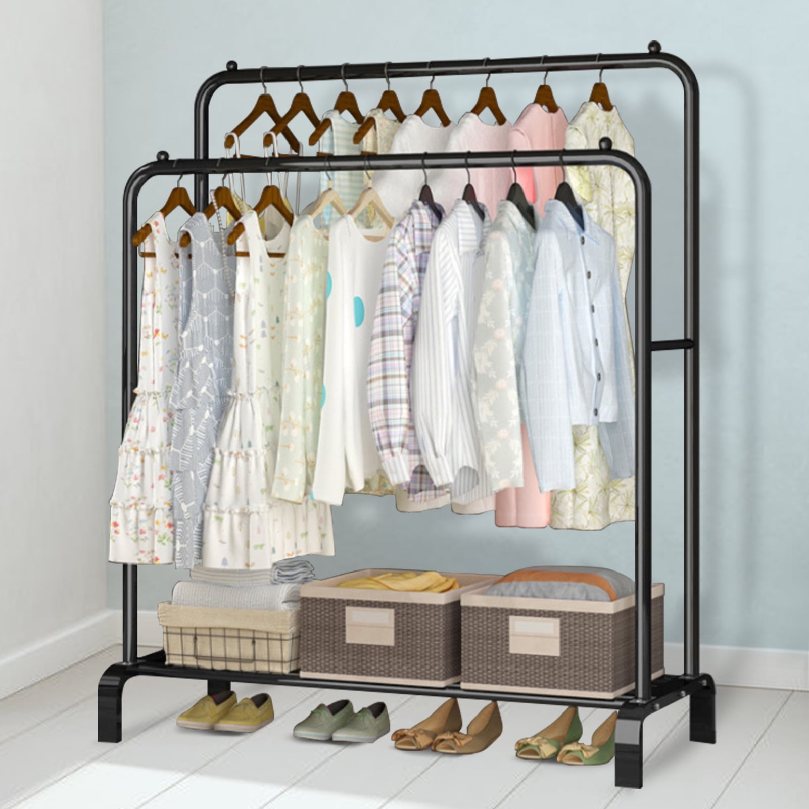Clothes Rack Loads 410LBS Portable & Adjustable Clothing Clothes Rack Loads 410LBS Portable & Adjustable Clothing