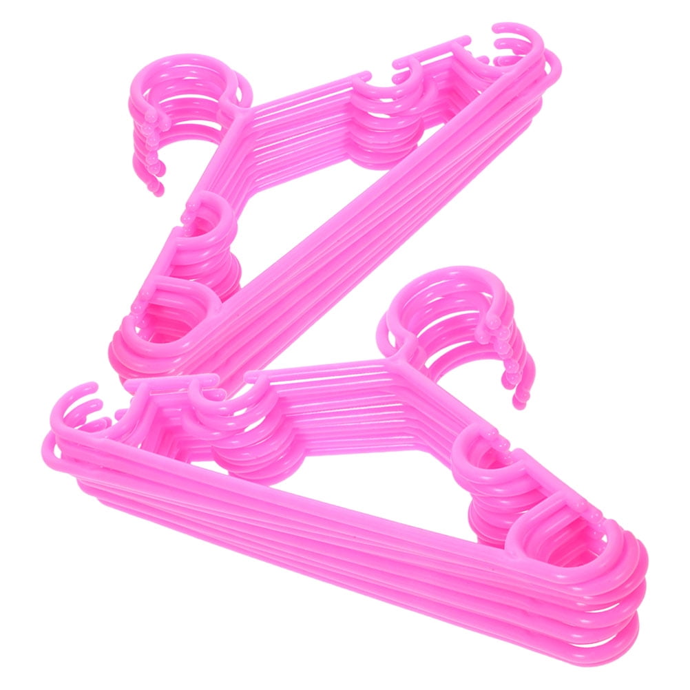 Clothing Hangers Children Hanger Children's Hangers Slender Wet and Dry Hanger Pp Newborn Pink 27.00X14.80X0.50CM 20 Pcs