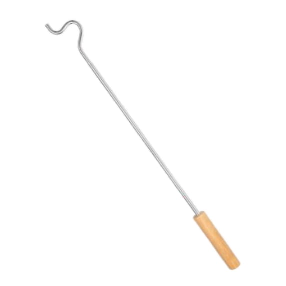 Clothing Hook Pole Closet Reacher Rod Wooden Handle Iron Construction for Retail Boutique Organization