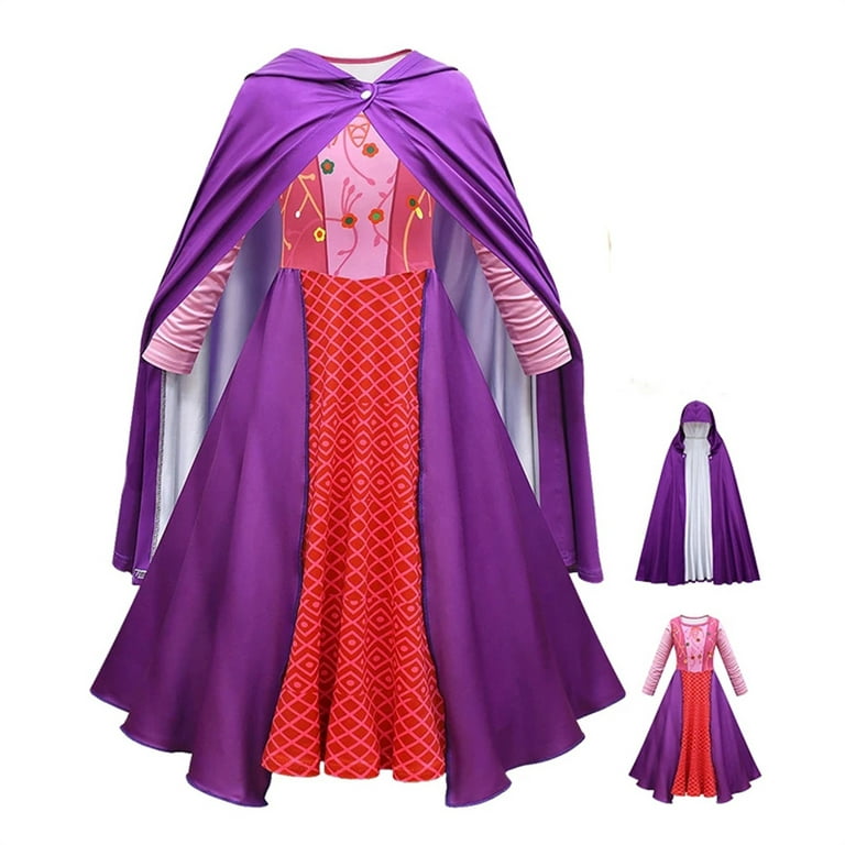 Clothing-Movie Hocus pocus 2 Clothing Gown Princess Dress Christmas Party  witch queen Clothing Costume Kids-110