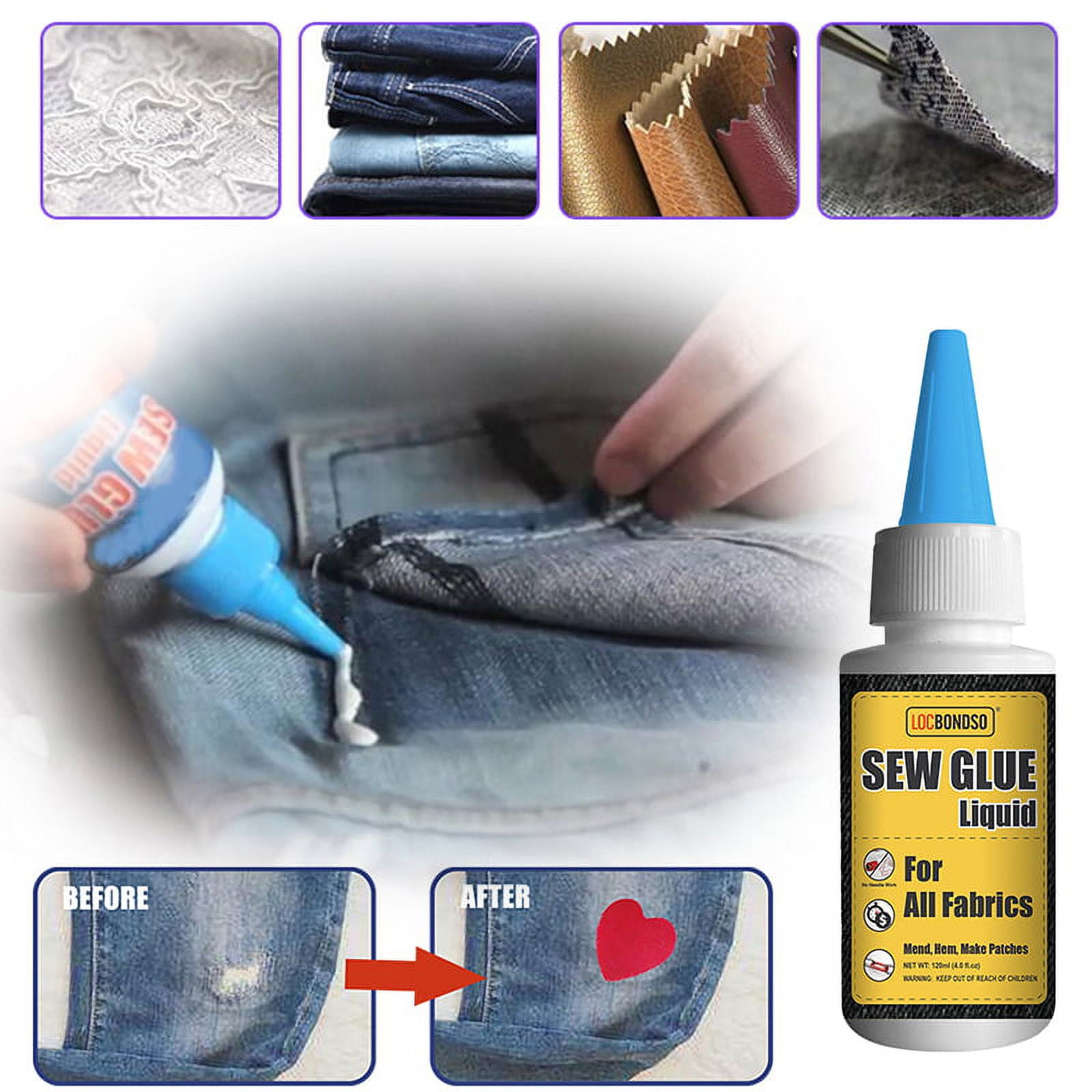 Clothing Needle Seam Repair Adhesive Clothes Repair Adhesive Sew Fabric Glue  5 Min Quick Bonding Fast Dry Diy Making Tools Liquid Reinforcing Adhesive  Speedy Fix for All Fabrics New 