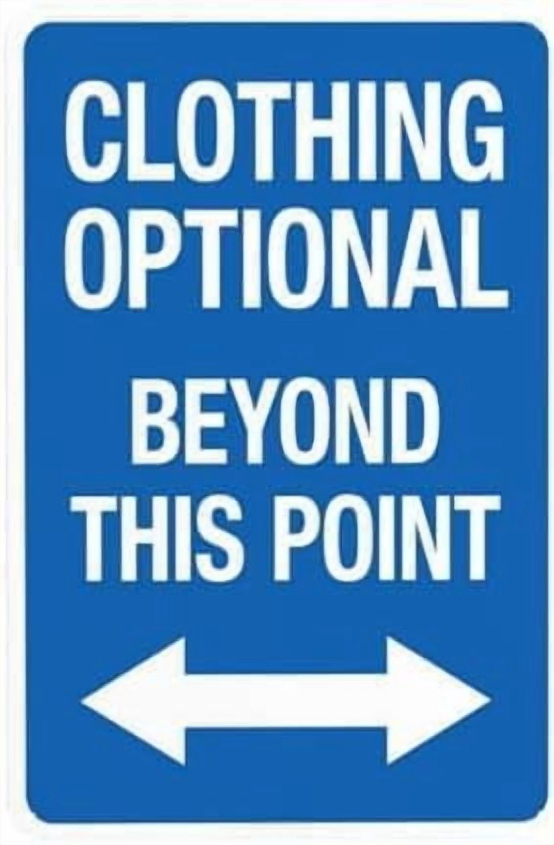 Clothing Optional Beyond This Point Sign,Pool Warning,Pool Metal Signs ...