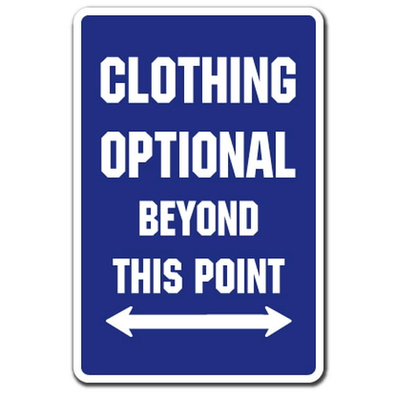 Clothing Optional Parking Sign | Indoor/Outdoor | Funny Home Décor for Garages, Living Rooms, Bedroom, Offices | SignMission Pool Spa Hot Tub Gift Swimming Nudist Nude Sign Wall Plaque
