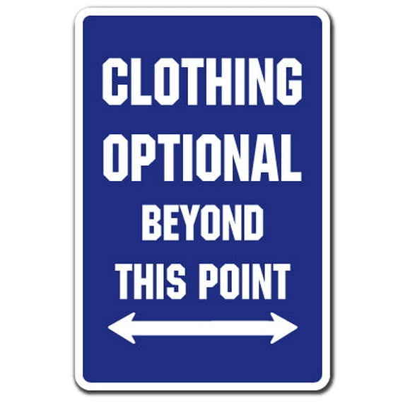 Clothing Optional Parking Sign | Indoor/Outdoor | Funny Home Décor for Garages, Living Rooms, Bedroom, Offices | SignMission Pool Spa Hot Tub Gift Swimming Nudist Nude Sign Wall Plaque