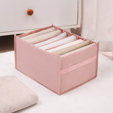 Tuza 2-Pack Closet Drawer Organizers - 12-Cell Foldable Storage Bins For Pants, Shirts, Sweaters, Beige Fabric