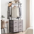 thumbnail image 1 of Clothing Rack with 6 Drawers, Freestanding Closet Organizer, Clothes Stand Dresser with Steel Frame & Wooden Top, Tall Closet Storage Organizer, Garment Rack for Hanging Shirts, Dresses, Jackets, 1 of 9