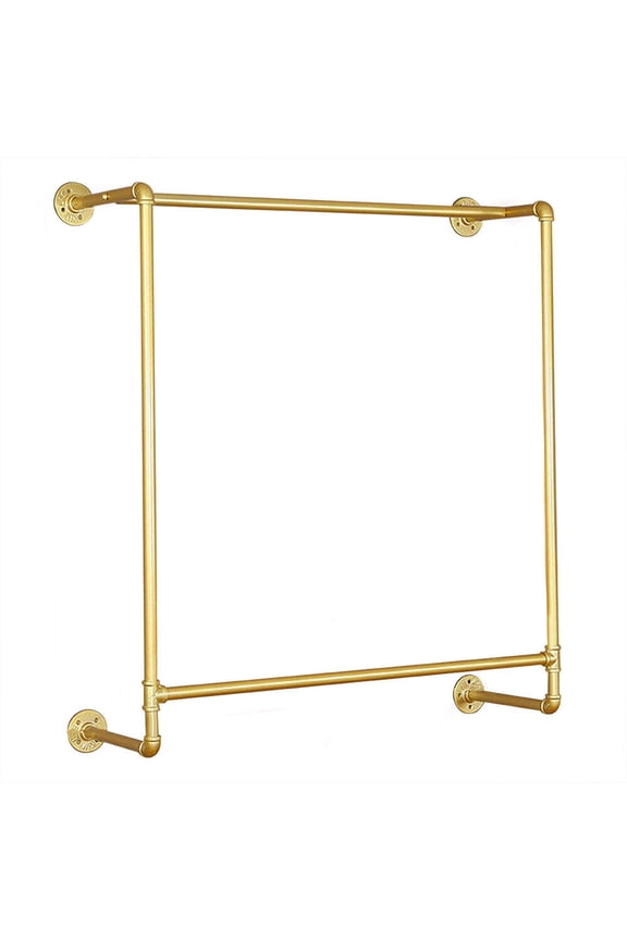 Clothing Rack Garment Rack Iron Pipe Retail Display Dress Stand Metal Shelf Gold