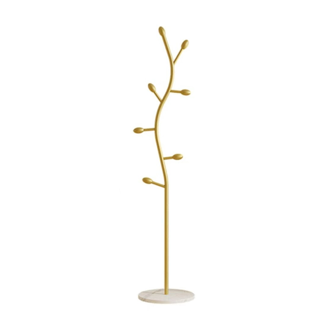 Clothing Rack, Golden Metal Freestanding Heavy Duty Clothes Rack with Marble Base, Multipurpose Garment Hanger for Bedroom, Hat, Scarf, Jacket