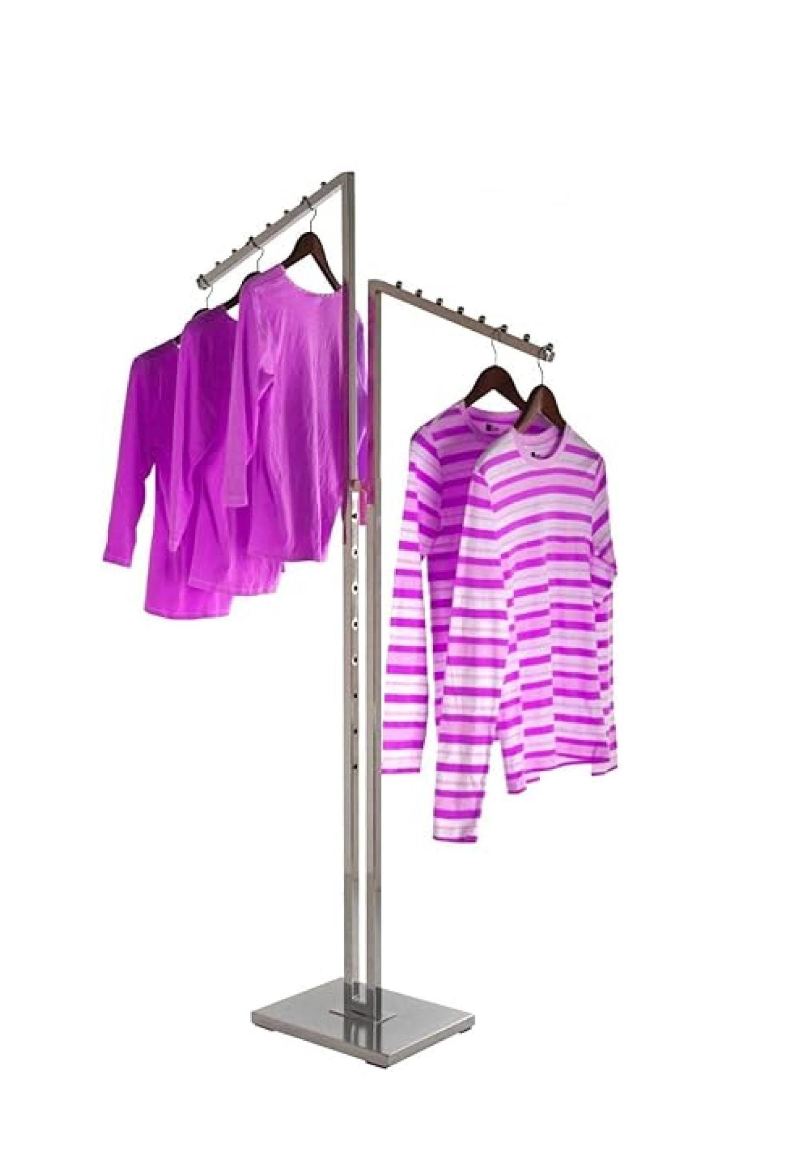 - Clothing Rack - Heavy Duty Polished Finish Clothing Rack - 2 Way ...