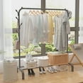 thumbnail image 1 of Clothing Rack, Single Rod Portable Garment Rack for Hanging clothes, Cloths Rack for Bedroom, Black, 1 of 9
