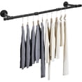 Clothing Rack Wall Mount, Industrial Pipe Clothes Rack 38.4IN,Heavy ...