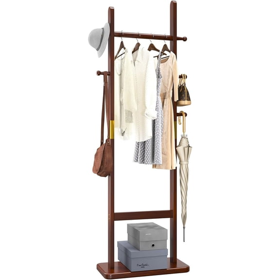 Clothing Rack for Hanging Clothes,  Freestanding Clothes Rack Heavy Duty, Small Hanging Rack Hall Tree, Very Sturdy Coat Rack Stand