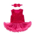 Clothing Set Skirt Baby Girls Birthday Tutu Dress Rose Romper Bodysuits