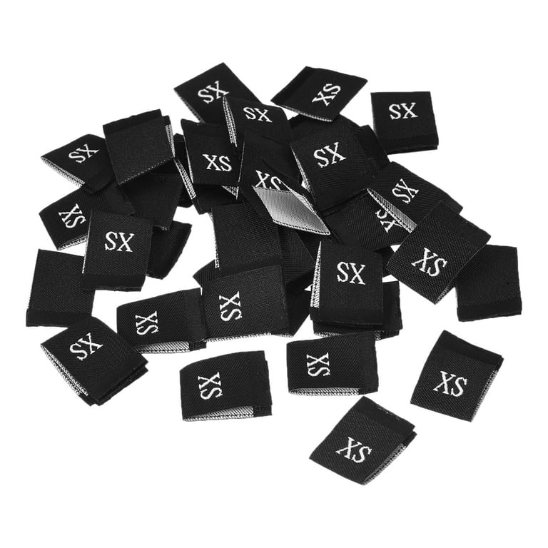 100Pcs Clothing Size Label Black White Labels for Clothes T Shirt