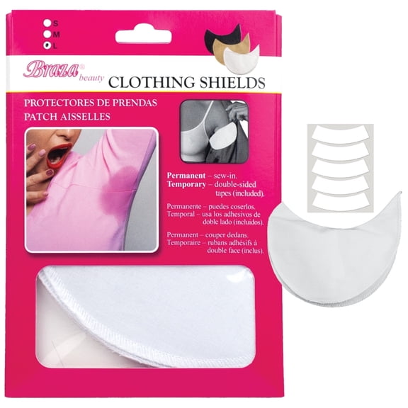 Clothing Shields - 5 Pairs of Reusable Armpit Sweat Pads with Adhesive Strips - Washable Underarm Sweat Pads for Women - Dress Shields for Underarm Women