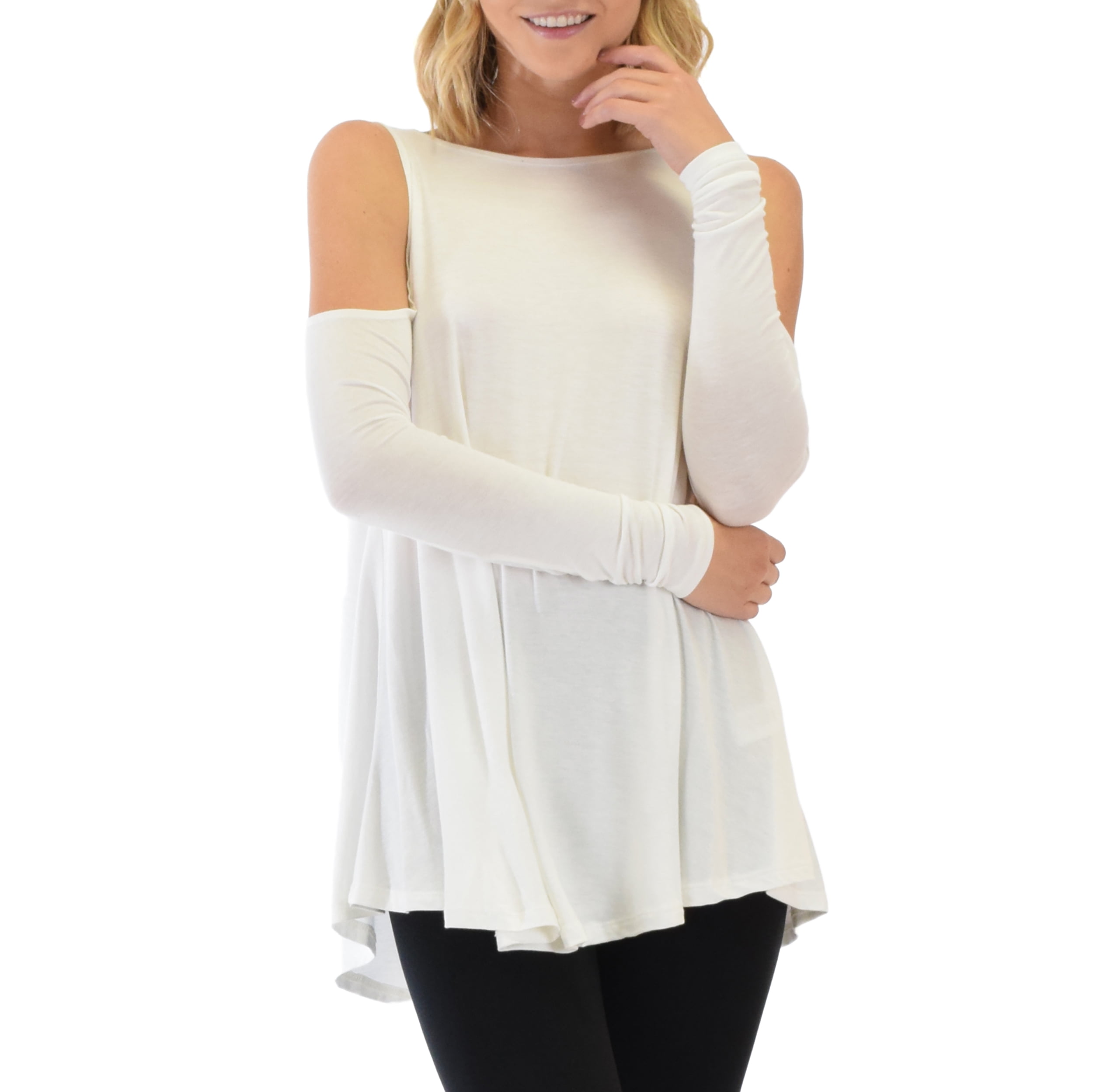 597 COLD SHOULDER TUNIC main image 1