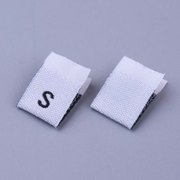 Clothing Size Labels(S) Garment Accessories Size Tags White 18x12.5x1mm 200pcs/bag