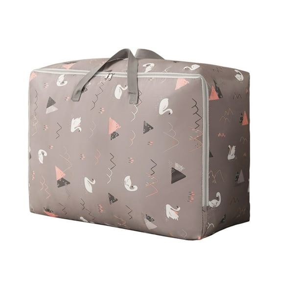 Clothing Storage Bags With Handle And Zipper Travel Moving Bags For Small Clothes Throw Pillows Quilts Fabric