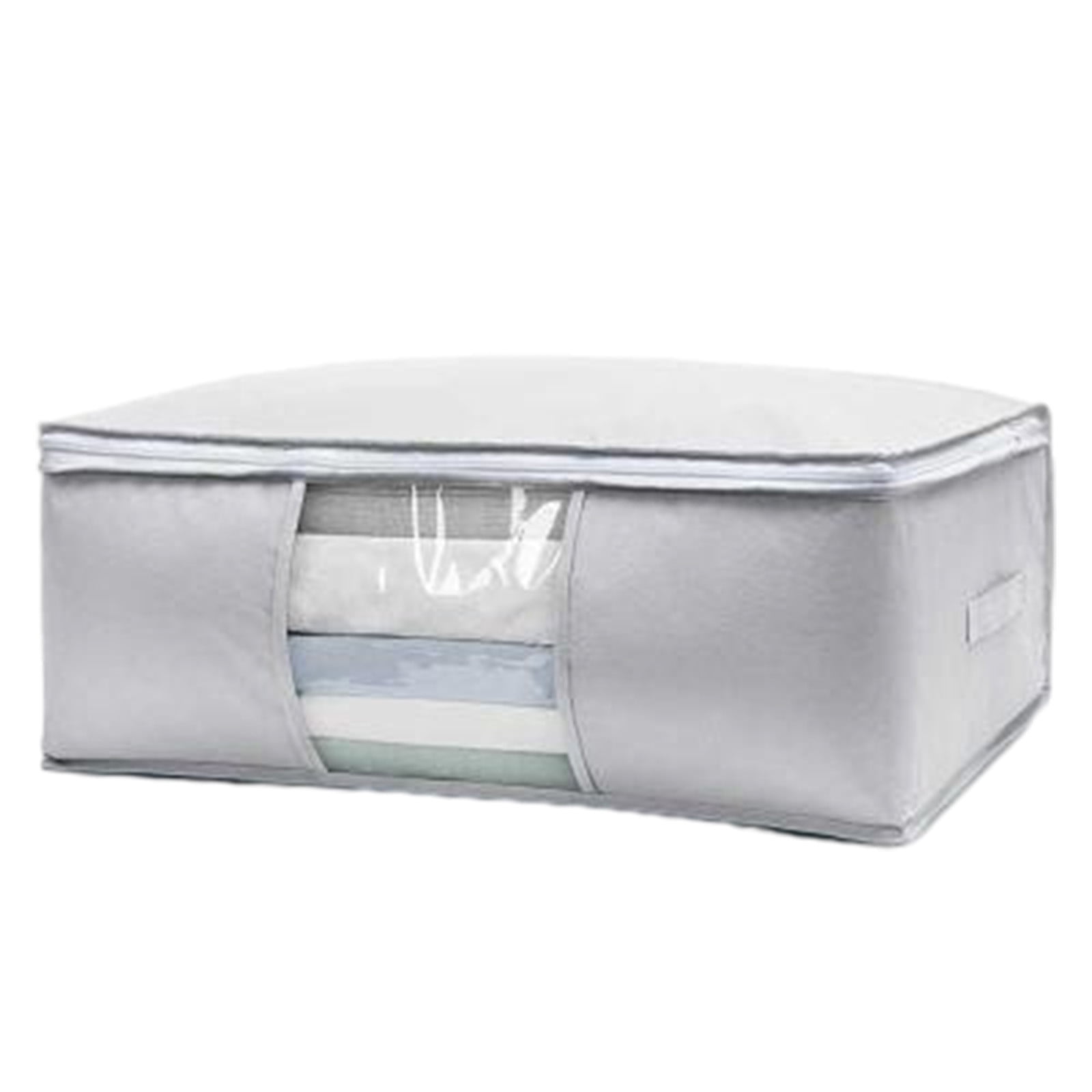 Clothing Storage Bags with Handle and Zipper Travel Moving Bags for Small Clothes Throw Pillows Quilts