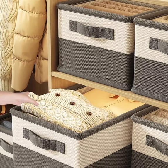 Clothing Storage Box with Compartments, Household Storage Organizer, Foldable Fabric Basket, Clothes and Bedding Storage Box, Durable Steel Frame, Breathable Fabric, Easy to Clean