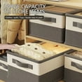 thumbnail image 1 of Clothing Storage Box with Compartments, Household Storage Organizer, Foldable Fabric Basket, Clothes and Bedding Storage Box, Durable Steel Frame, Breathable Fabric, Easy to Clean, 1 of 4