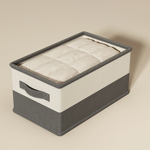 Clothing Storage Box with Compartments, Household Storage Organizer, Foldable Fabric Basket, Clothes and Bedding Storage Box, Durable Steel Frame, Breathable Fabric, Easy to Clean
