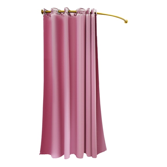 Clothing Store Fitting Room Changing Room C-Dressing Room for Privacy Protection&Room Divider for Exhibition Shows (Shading Curtain Hanging Rod&Hook Up) Pink