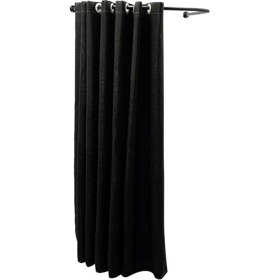 Clothing Store Fitting Room Changing Room Curtain, U-Dressing Room for Privacy Protection and Room Divider, Including Shading Curtain, Hanging Rod and Hook Up