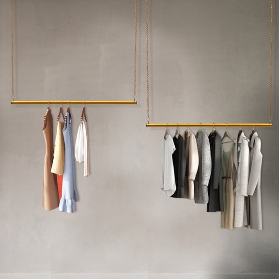 Clothing Store Hanging Ceiling Decoration Stand Hanging Chain Pole Display Rack