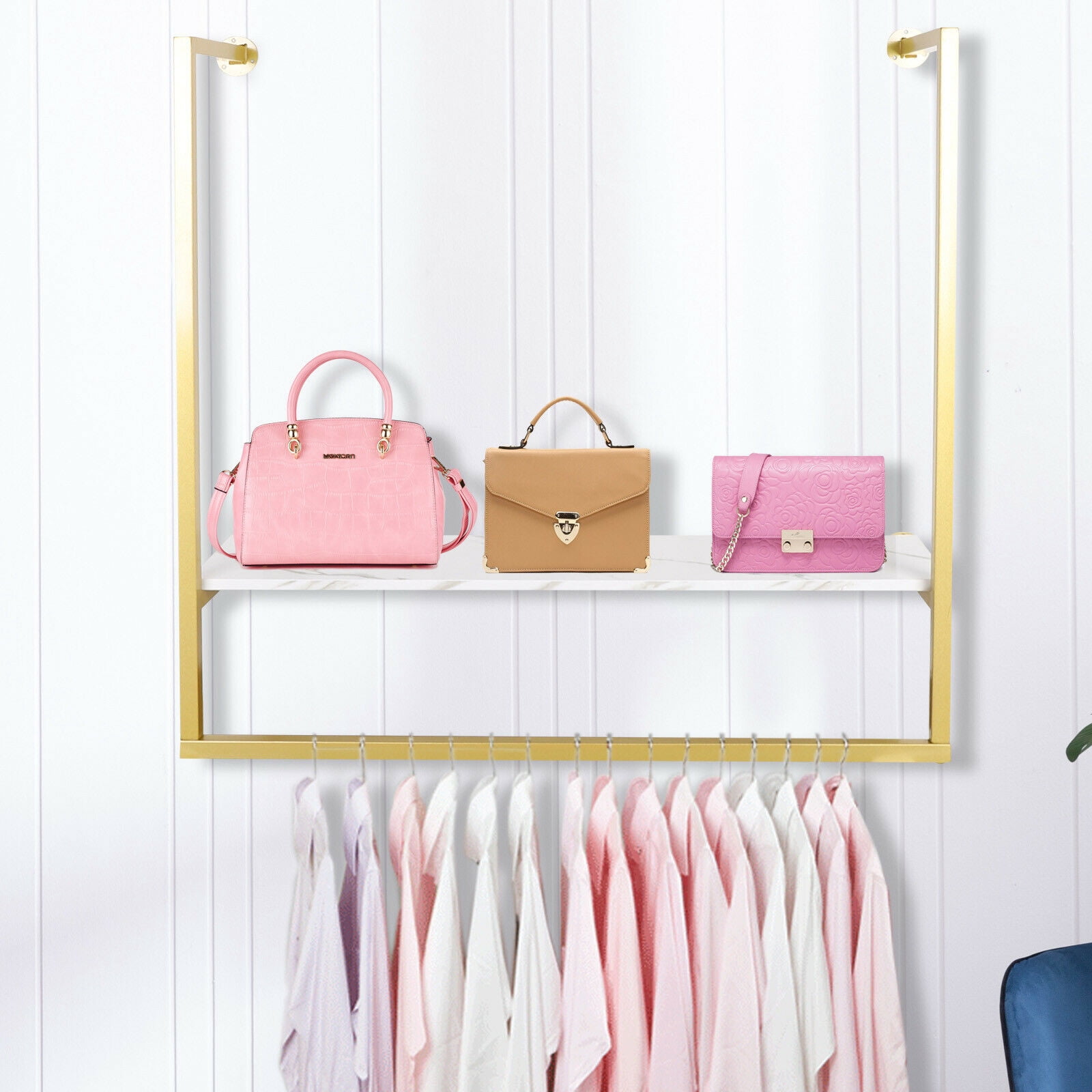 Wardrobe Display Rack Clothing Store Metal Display Rack, Simple Window Hanging Clothing Racks ...