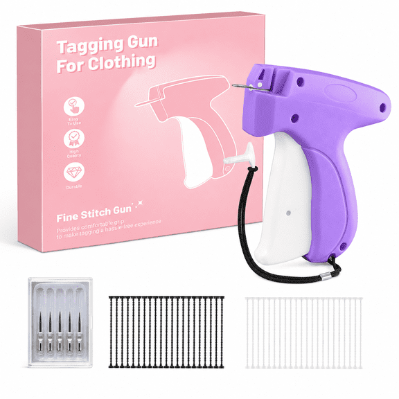 Clothing Tagging Gun Kit with 5 Needles and 2000 Fasteners, Fine Stitch Tag Attacher for Garments, Labels and Crafts