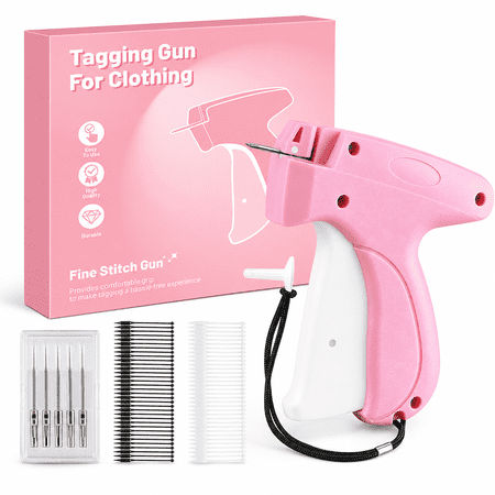 Clothing Tagging Gun Kit with 5 Needles and 2000 Fasteners, Fine Stitch Tag Attacher for Garments, Labels and Crafts