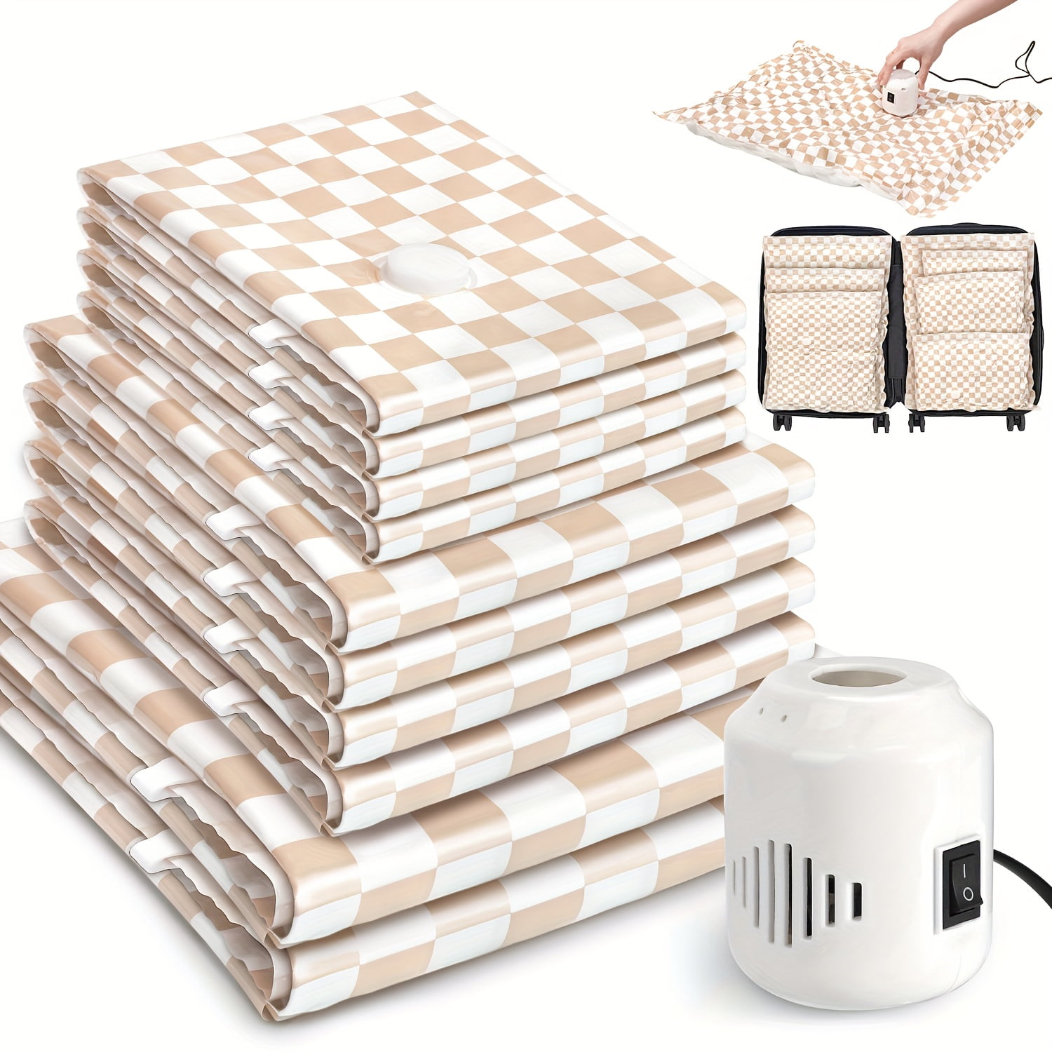 Clothing Vacuum Compression Bags - Space-Saving for Travel Luggage ...