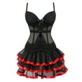 thumbnail image 1 of Clothing Womens Corset Dresses Bustier Skirt Tutu Gothic Lace Set Strapless for Elegant, 1 of 4