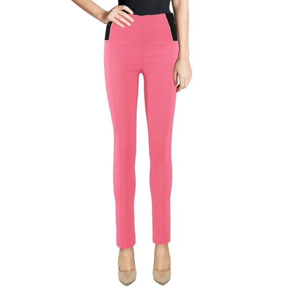 ClothingAve. Women's High Waist Sailor Pants Contrast Waist Banded Panels Slim Fit female Pants