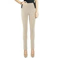 thumbnail image 1 of ClothingAve. Women's High Waist Sailor Pants Contrast Waist Banded Panels Slim Fit female Pants, 1 of 6