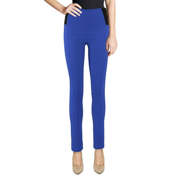 ClothingAve. Women's High Waist Sailor Pants Contrast Waist Banded Panels Slim Fit female Pants