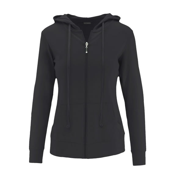 ClothingAve. Women's Lightweight Comfy Zip-Up Hoodie | Active, Casual, Running Cotton Blend Long Sleeve Jacket Female Hoodie