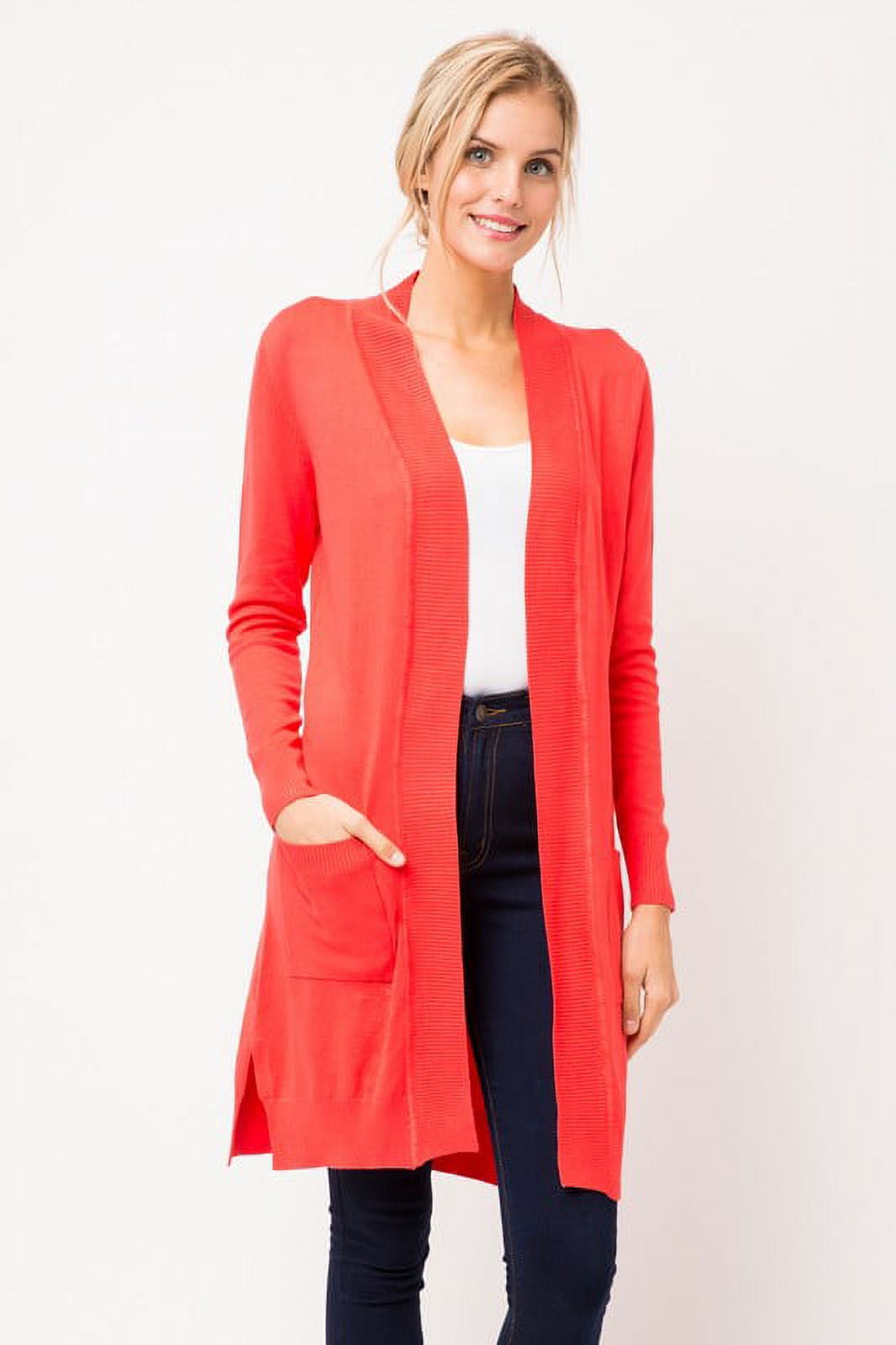 ClothingAve. Women's Long Open Cardigan2 Female Cardigan