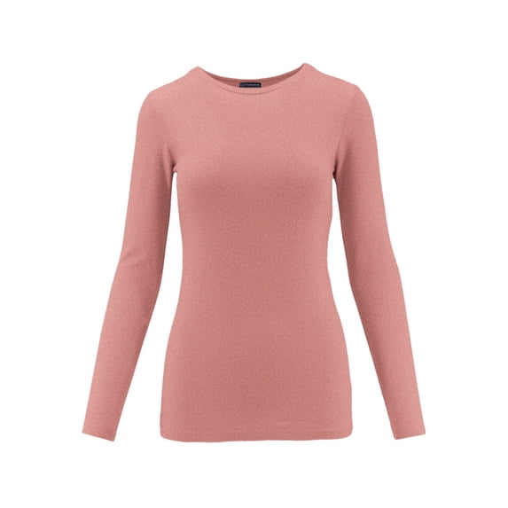 ClothingAve. Women's Long Sleeve Crew Neck Base Layer T-Shirt (Plus) Female Plus Size T-Shirt