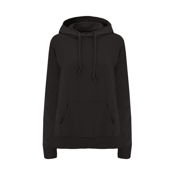 ClothingAve. Women's Long Sleeve French Terry Hoodie Top w/ Kangaroo Pocket Female Hoodie