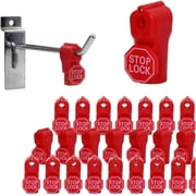 Clotho Peg Hook Locks 100Pcs, with Stop Sign, Anti Theft Retail Display, Anti-Sweep Security Pegboard Peg Hook Lock