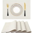 thumbnail image 1 of Cloths Placemats for Dining Table Set of 4, Heat Resistant Washable Cotton Linen Blend Table Mats, Easy to Clean Non-Slip Place Mats, 13" x 19", Cream, 1 of 6