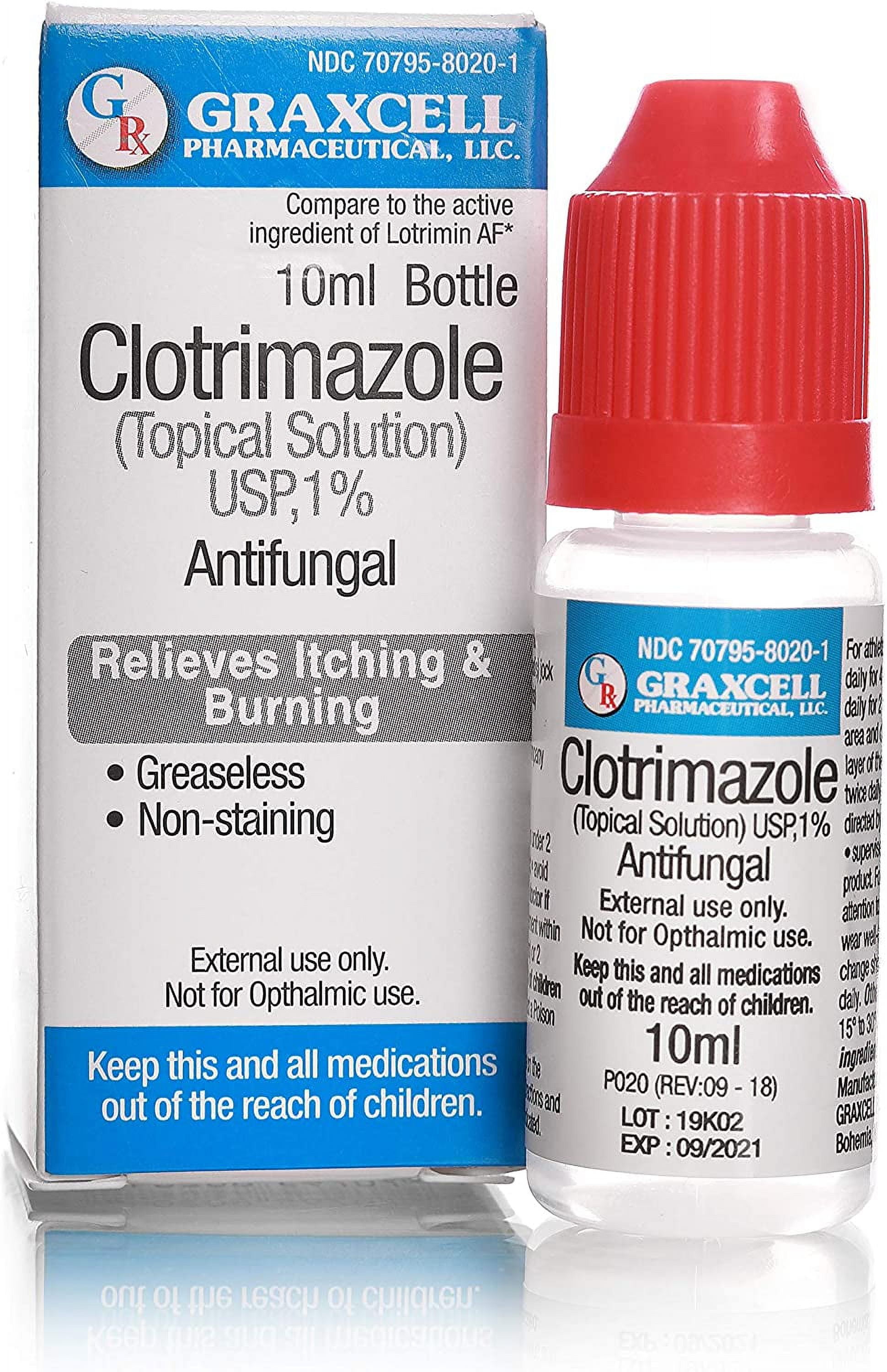 Clotrimazole 1 Antifungal Topical Solution for Athlete's Foot