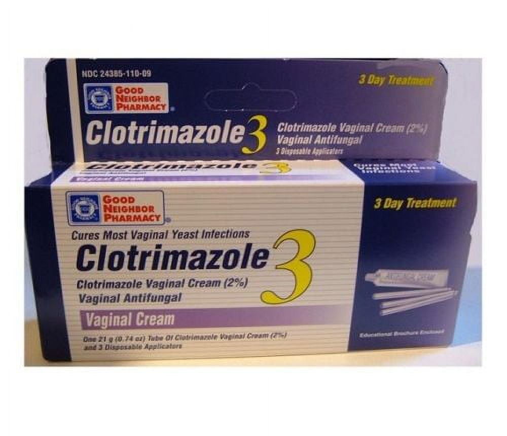 Clotrimazole 3-day Vaginal Antifungal Cream 2% | 0.74oz Tube