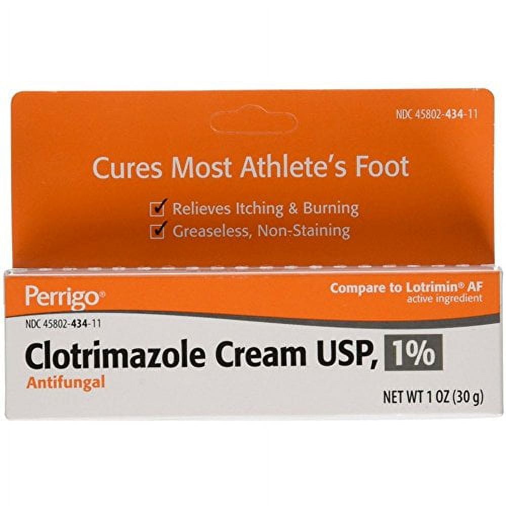 Clotrimazole Cream USP 1 Cures Most Athlete's Foot, 1 Oz