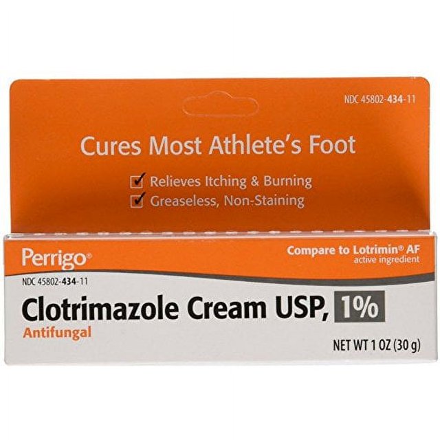 Clotrimazole Cream USP 1 Cures Most Athlete's Foot, 1 Oz