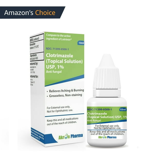 Clotrimazole (Topical Solution) USP, 1 Anti fungal 10ML
