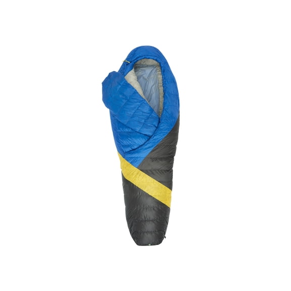 Sierra Designs Cloud 800 Dridown 35 Degree Sleeping Bag, Blue/Yellow/Peat, Regular